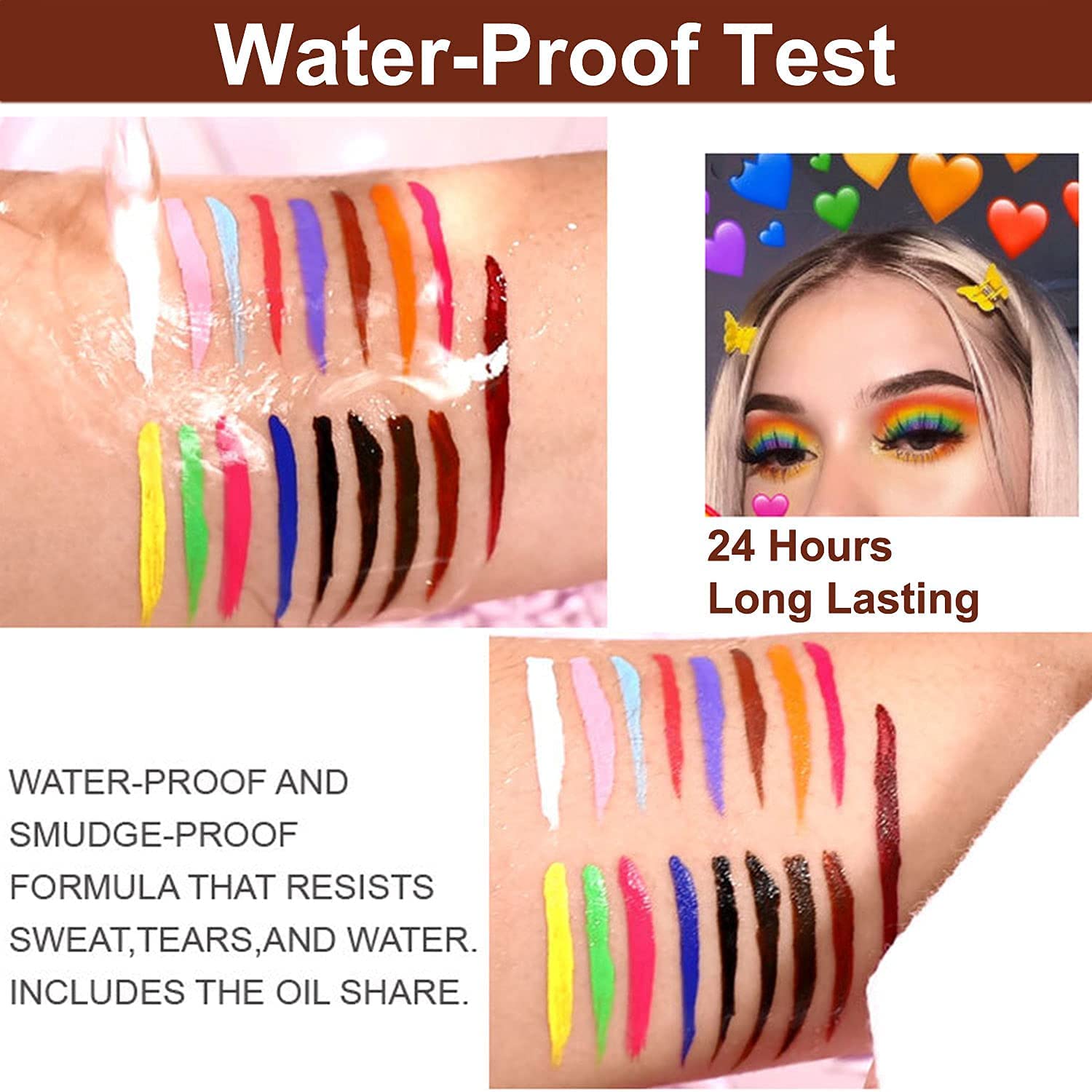 CmaaDu Matte Liquid Eyeliner Set (14 Colors) | Waterproof & Long Lasting - Image 4